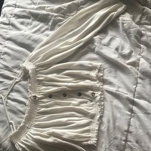 creme cropped top